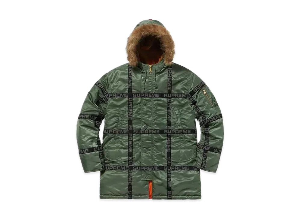 Supreme Logo Tape N-3B Parka "Olive"