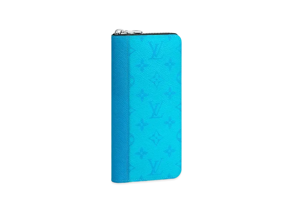 Louis Vuitton Zippy Wallet Vertical Taigarama "Blue"