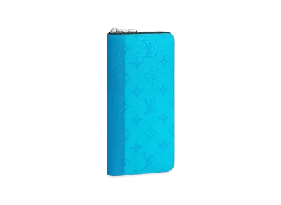 Louis Vuitton Zippy Wallet Vertical Taigarama "Blue"