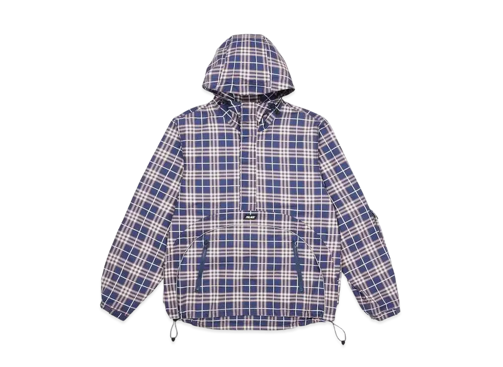 PALACE Deflector 1/2 Zip Jacket "Navy Check"