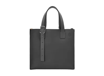 LOEWE Buckle Zip Tote In Soft Grained Calfskin "Black"