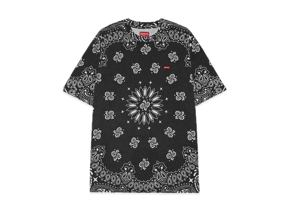 シュプリーム スモール ボックス Tシャツ "バンダナ ブラック"(21SS)