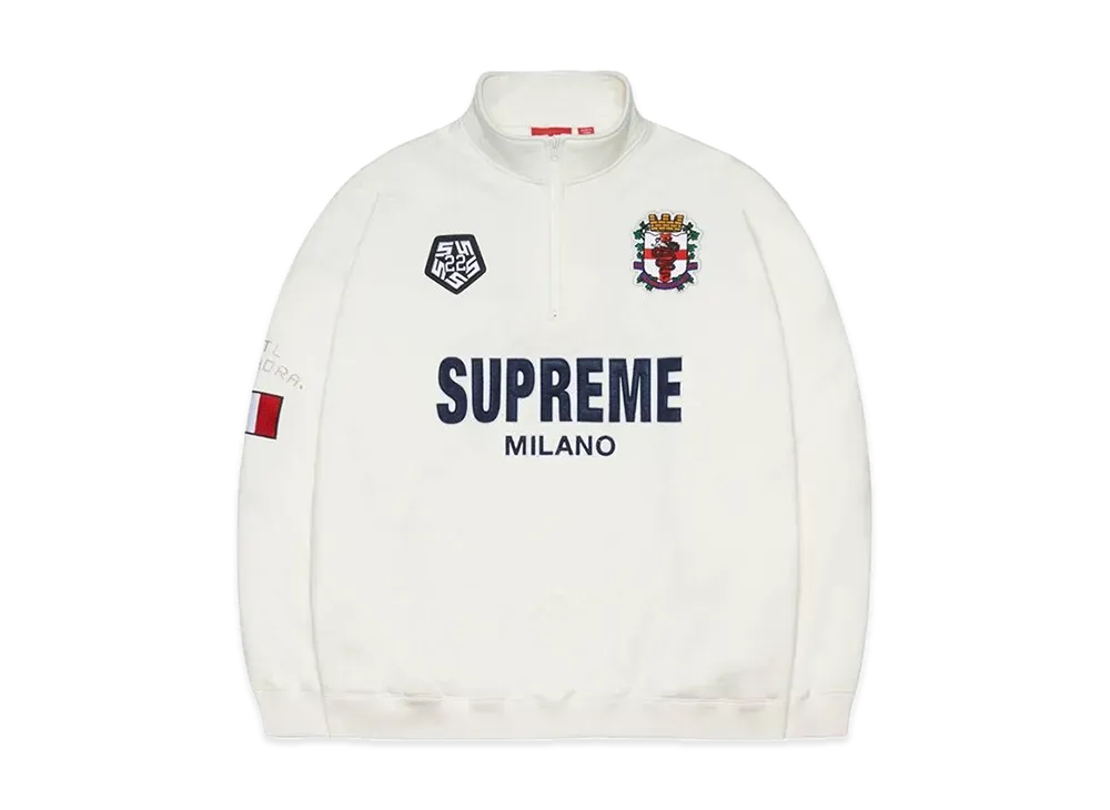 Supreme Milano Half Zip Pullover "White"