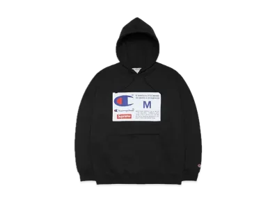 Supreme / Champion® Label Hooded Sweatshirt "Black"