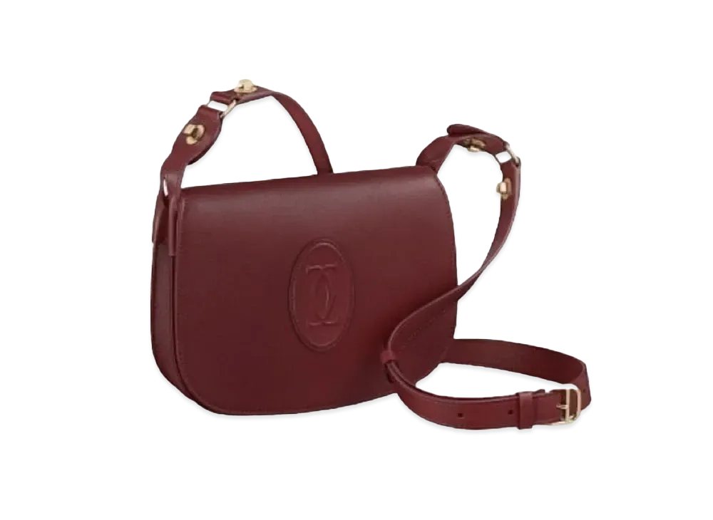 Cartier Carnassiere Nano Model, Must De Cartier "Burgundy/Gold"