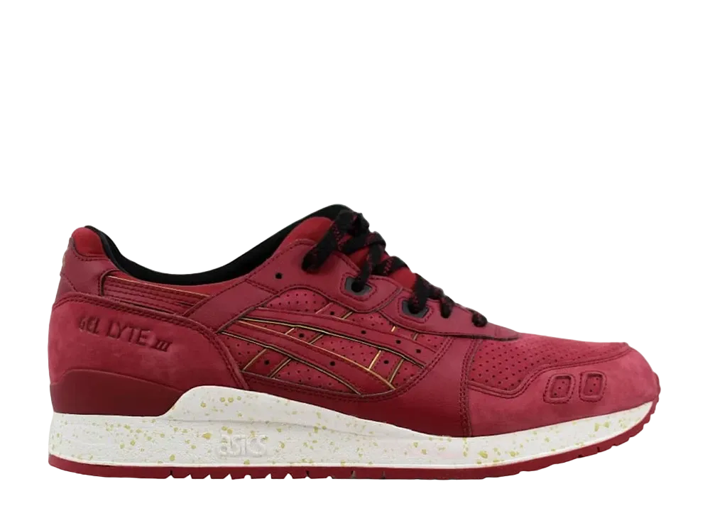 アシックス ゲルライト 3 "バーガンディ スペックル ミッドソール"