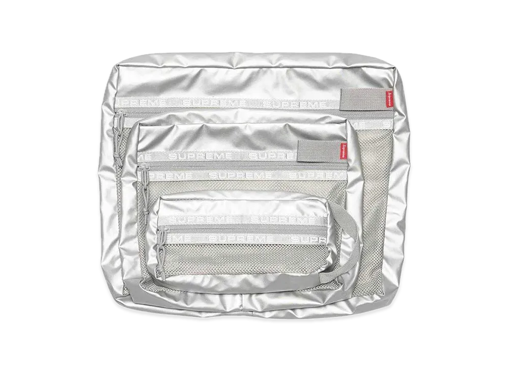 Supreme FW22 Organizer Pouch Set "Silver"