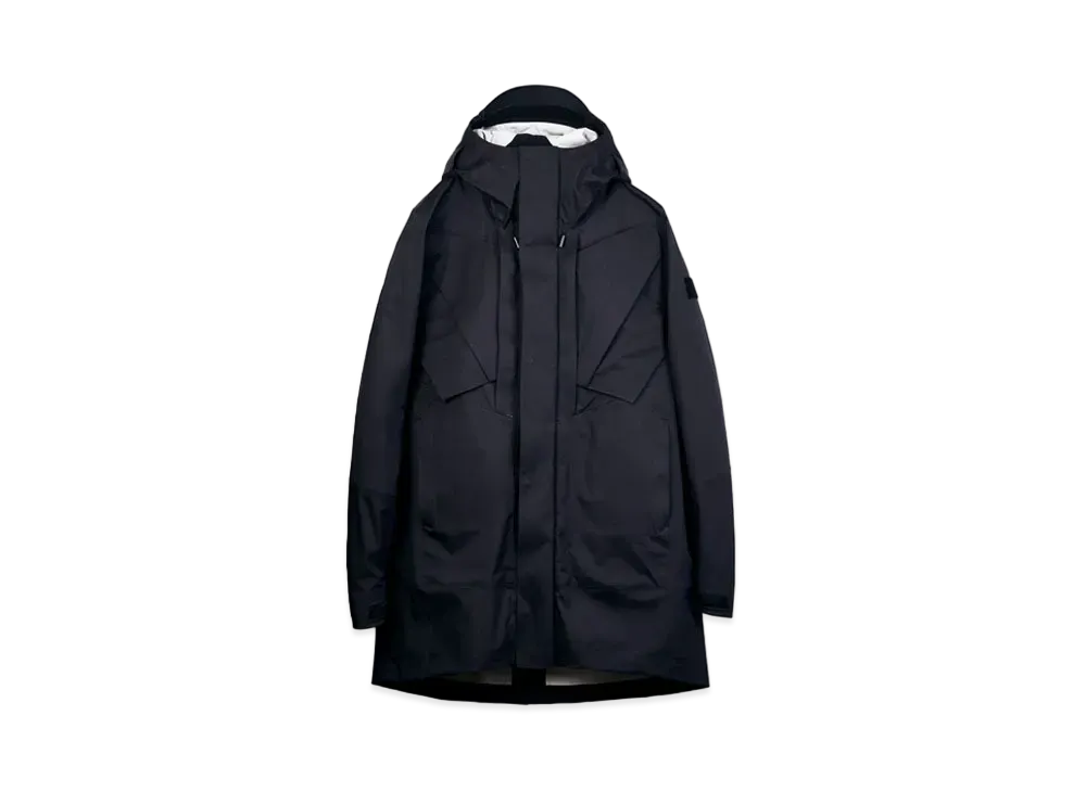 TAIGALIONA HARD SHELL LONG OVER COAT "BLACK"