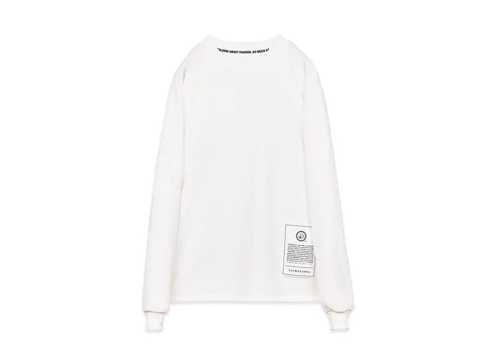 TAIGALIONA WAFFLE L/S T-SHIRT "WHITE"