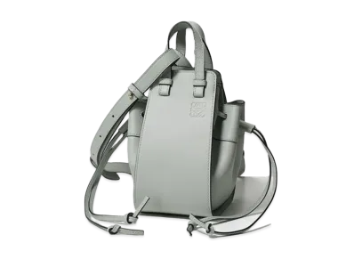 LOEWE Mini Hammock Drawstring In Classic Calfskin "Ash Grey"