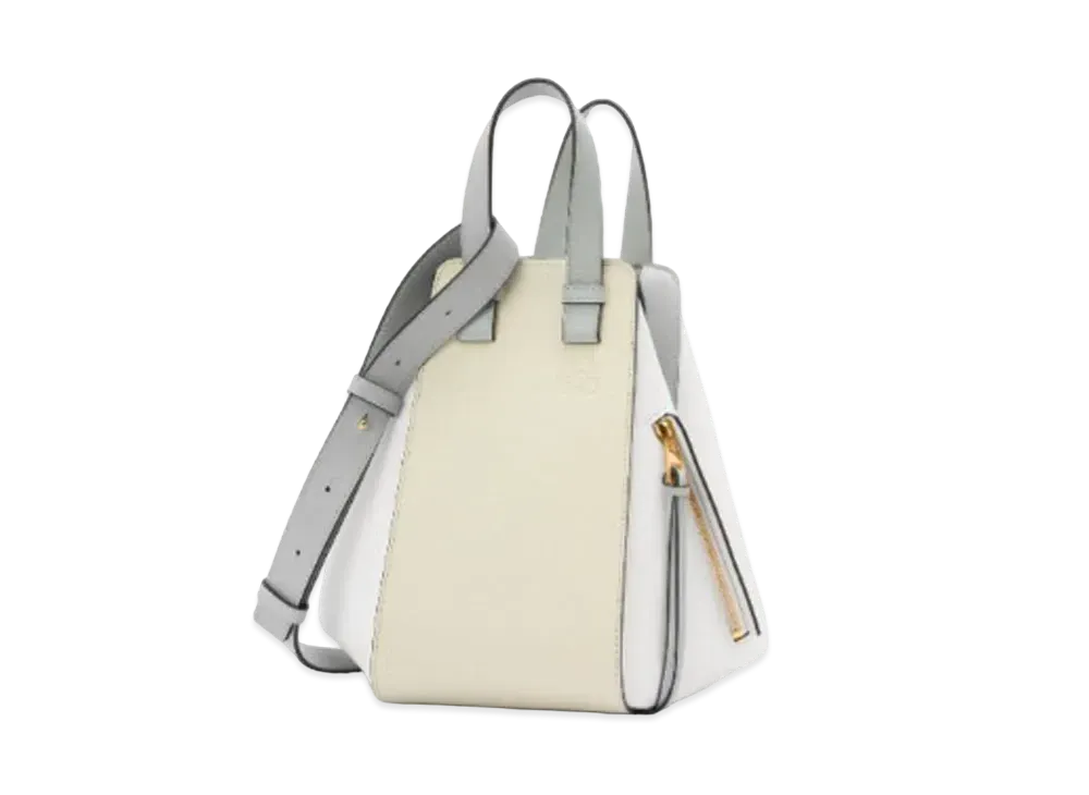 LOEWE Small Hammock Bag In Classic Calfskin "Ash Grey/Marble Green"