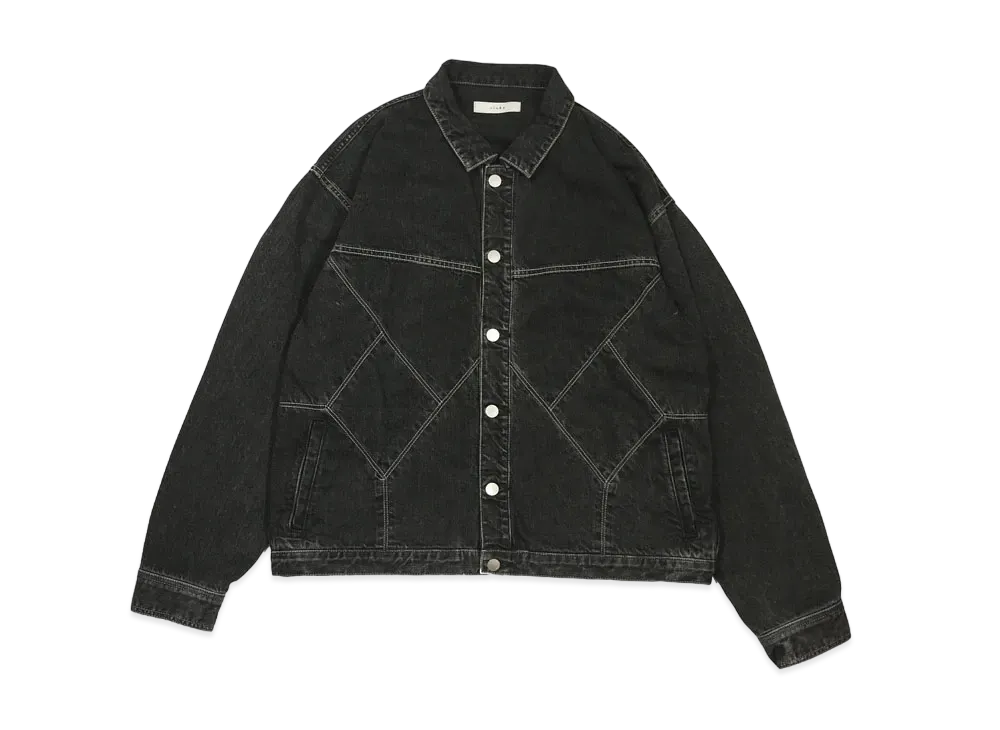 JieDa PANEL DENIM JACKET "BLACK"