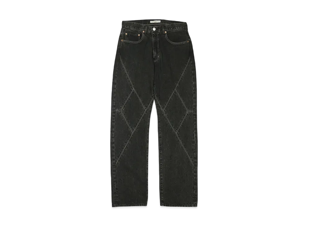 JieDa PANEL DENIM PANTS "BLACK"