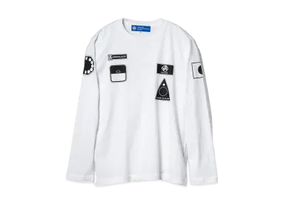 ANREALAGE Mission patch print long T-shirts "WHITE"