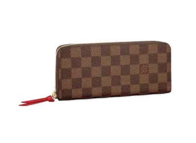 Louis Vuitton Clemence Wallet Damier Ebene "Cerise"