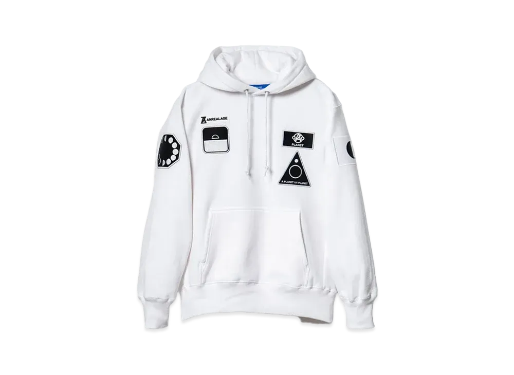 ANREALAGE Mission patch wappen hoodie "WHITE"