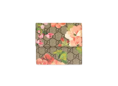 GUCCI GG Blooms French Flap Wallet "Antique Rose"
