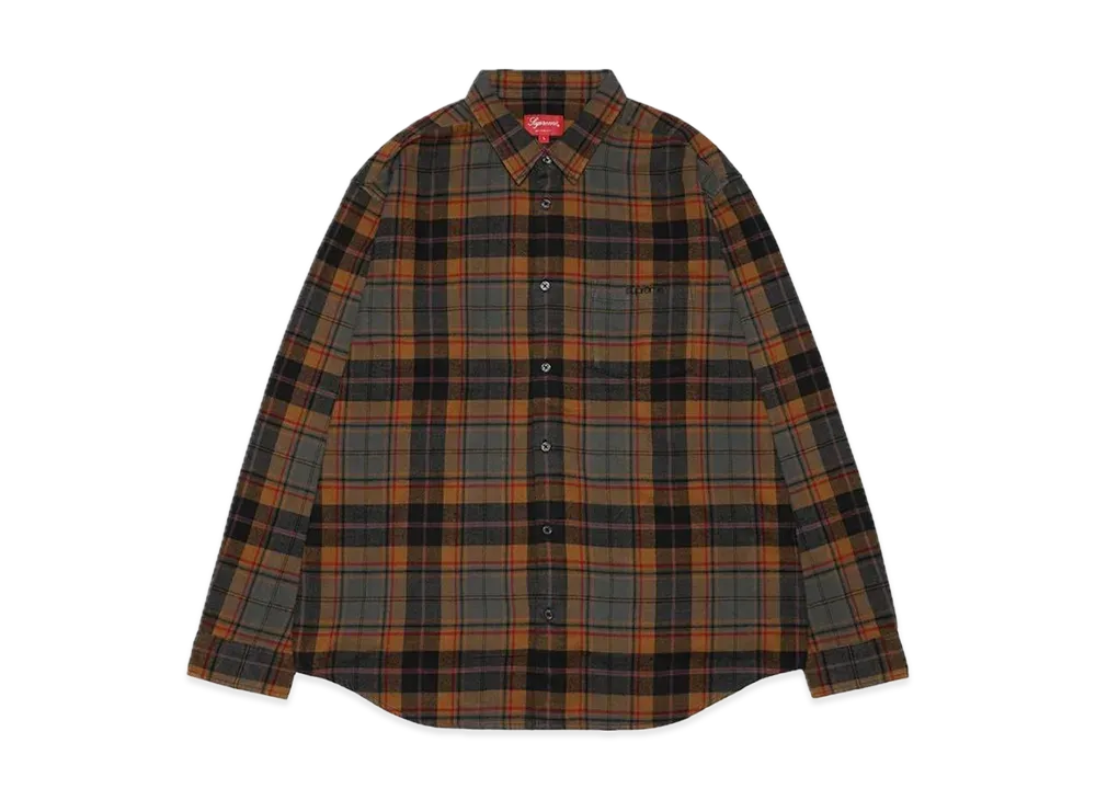 Supreme Plaid Flannel Shirt "Black" (22FW)