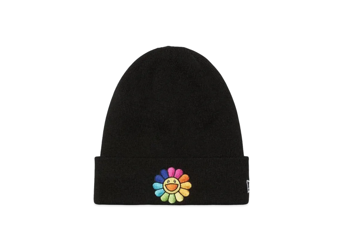 NEW ERA TAKASHI MURAKAMI Basic Cuff Knit FLOWER BLACK "Black"