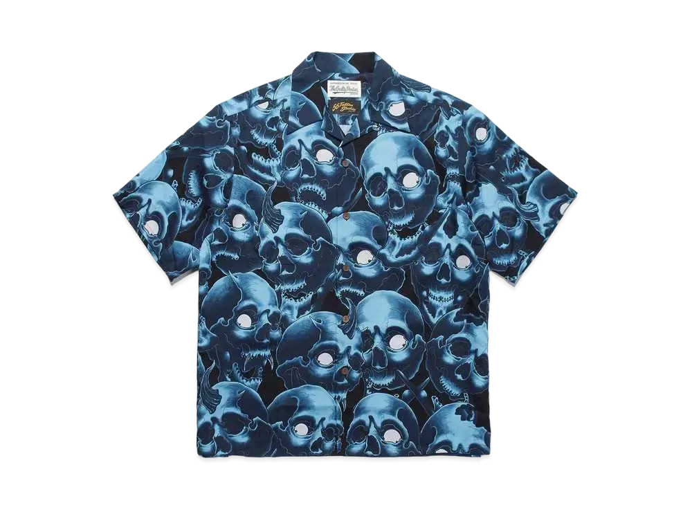 WACKO MARIA 56 TATTOO STUDIO / HAWAIIAN SHIRT "Blue"