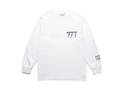 WACKO MARIA NECKFACE / CREW NECK LONG SLEEVE T-SHIRT "White"