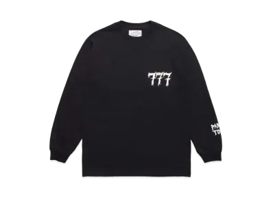 WACKO MARIA NECKFACE / CREW NECK LONG SLEEVE T-SHIRT "Black"
