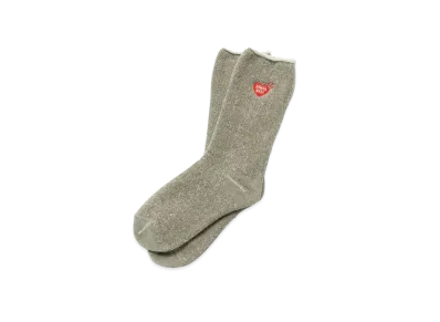HUMAN MADE PLATING PILE SOCKS "Olive Drab"
