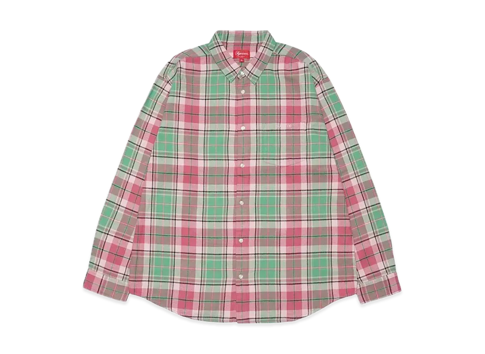 Supreme Plaid Flannel Shirt "Pink" (22FW)