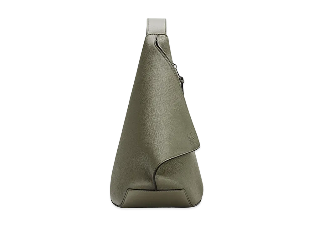 LOEWE Anton Sling In Soft Grained Calfskin "Khaki Green"