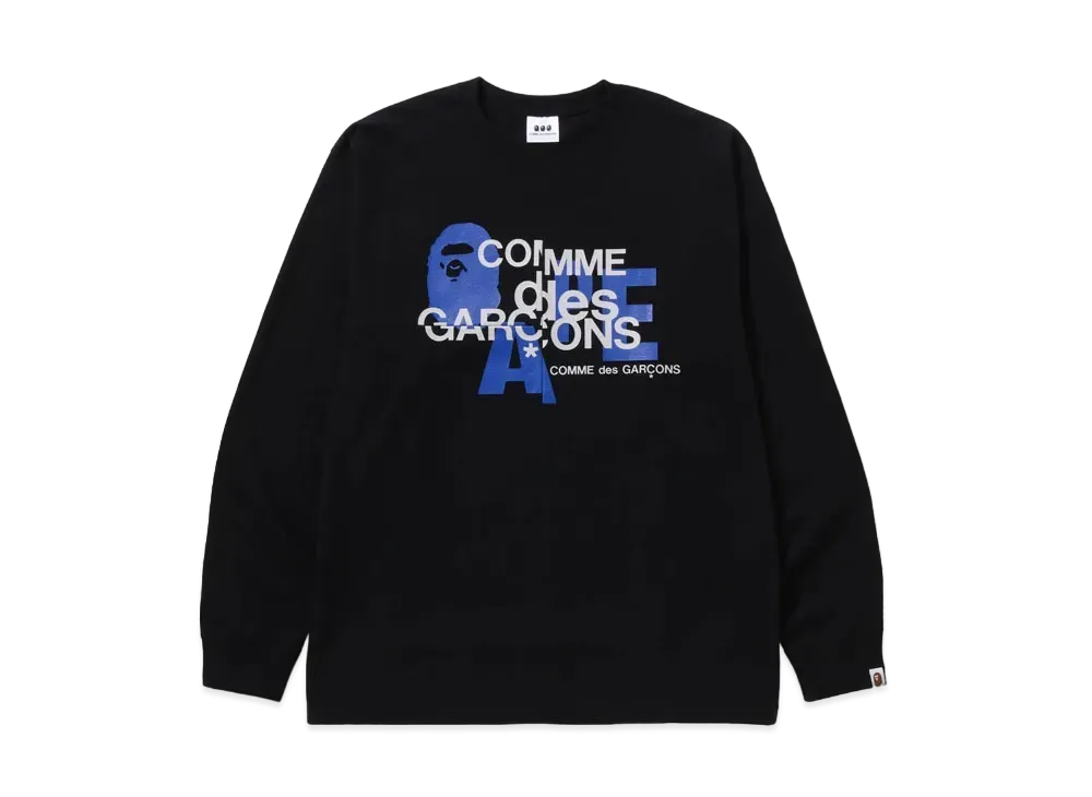 A BATHING APE x CDG OSAKA L/S TEE "Black"