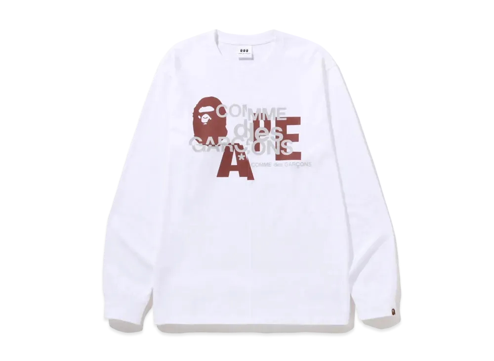 A BATHING APE x CDG OSAKA L/S TEE "White"