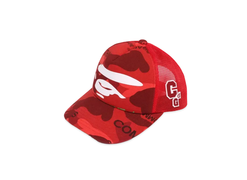 A BATHING APE x CDG OSAKA MESH CAP "Red"