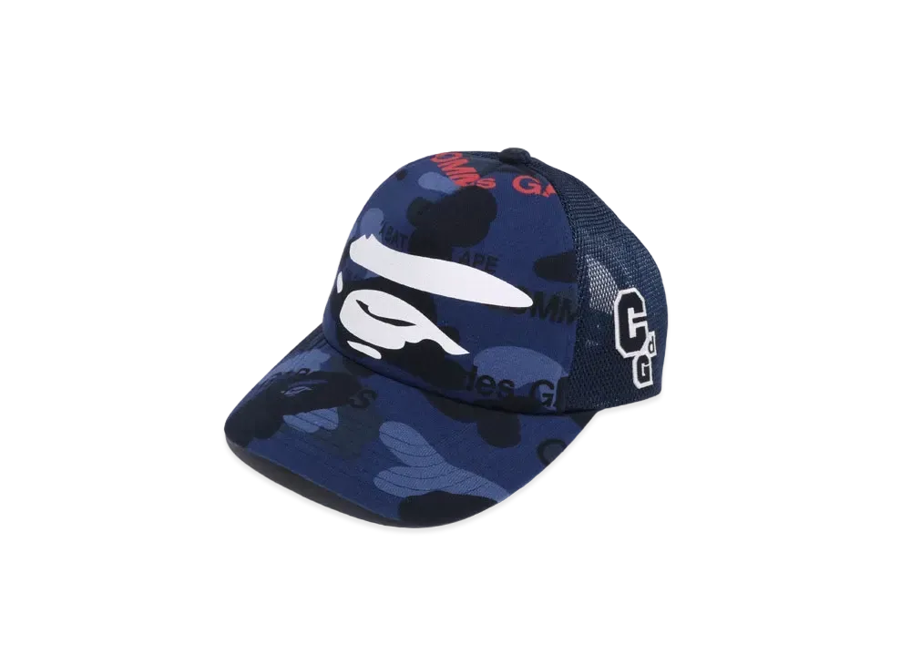 A BATHING APE x CDG OSAKA MESH CAP "Navy"