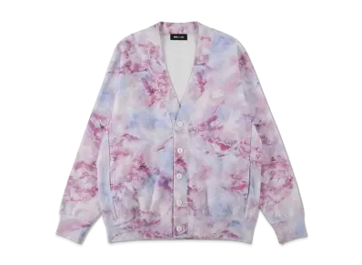 WIND AND SEA SEA (Pattern) Back Pile Cardigan "Tie-Dye(Purple)"