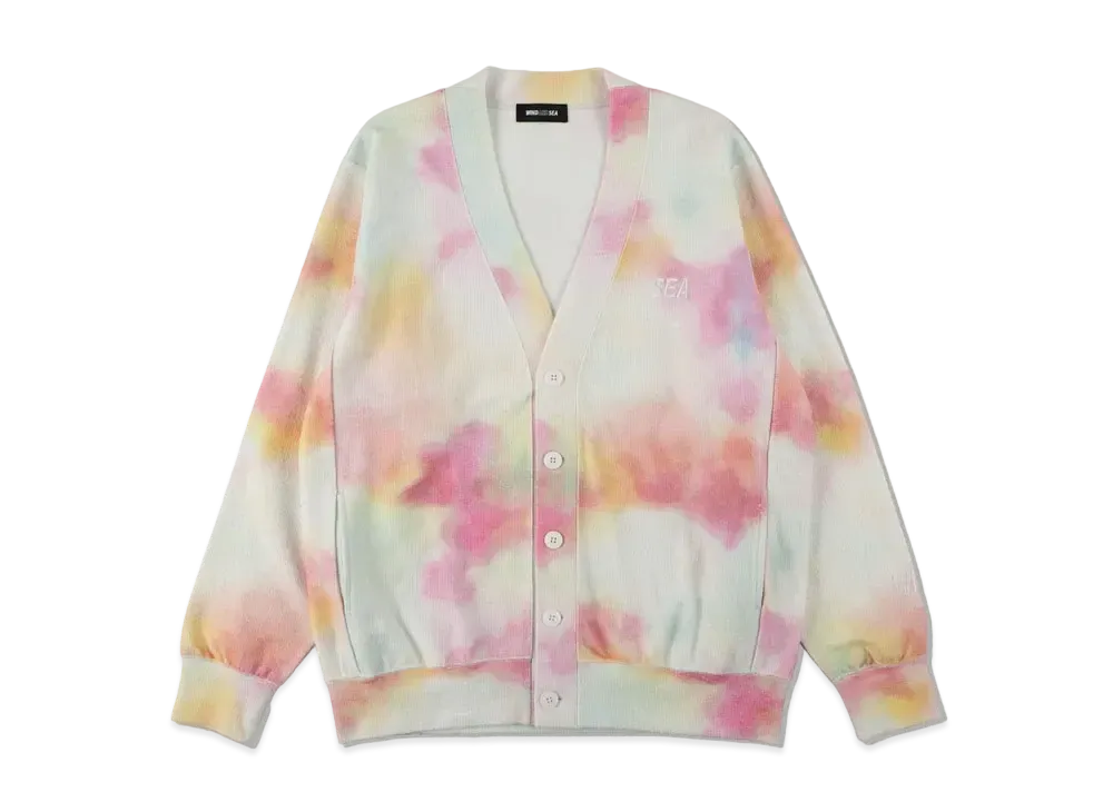 WIND AND SEA SEA (Pattern) Back Pile Cardigan "Tie-Dye(Orange)"