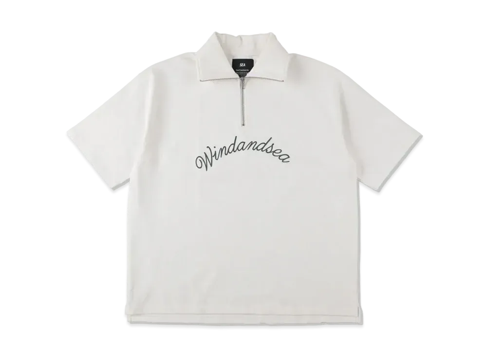 WIND AND SEA WDS Half-Zip Polo Cut-Sewn "White"