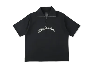 WIND AND SEA WDS Half-Zip Polo Cut-Sewn "Black"