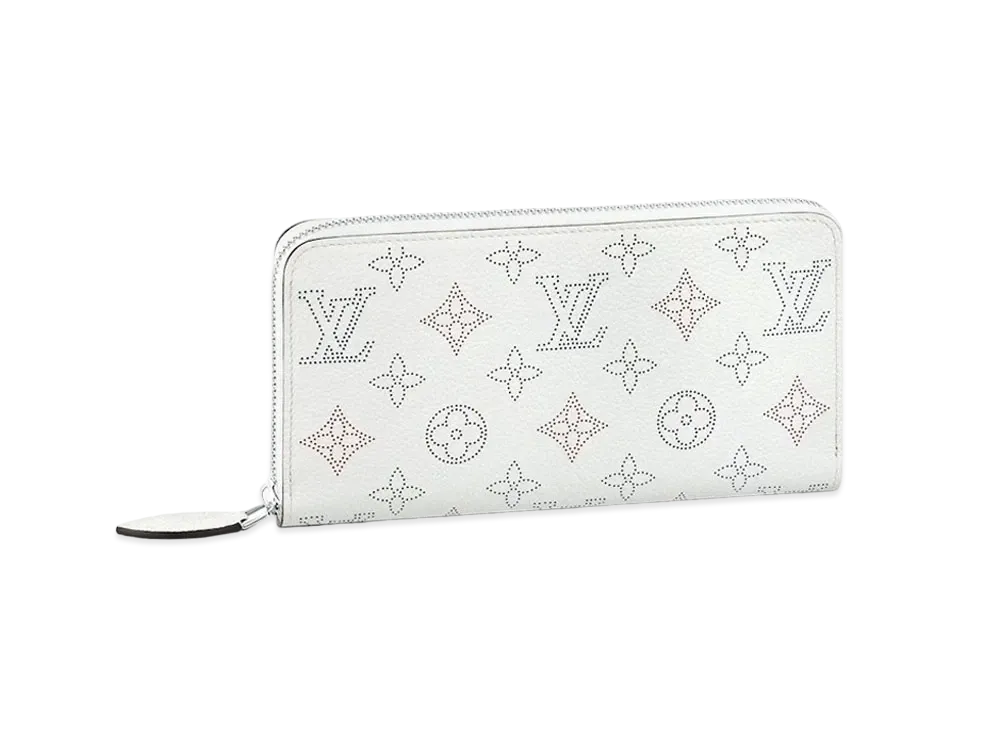 Louis Vuitton Monogram Mahina Zippy Wallet "Snow"