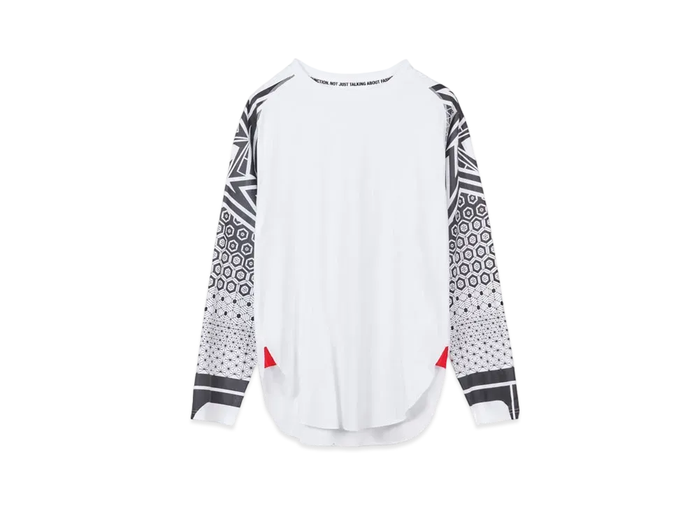 TAIGALIONA TRIBAL PRINT L/S TEE "WHITE"