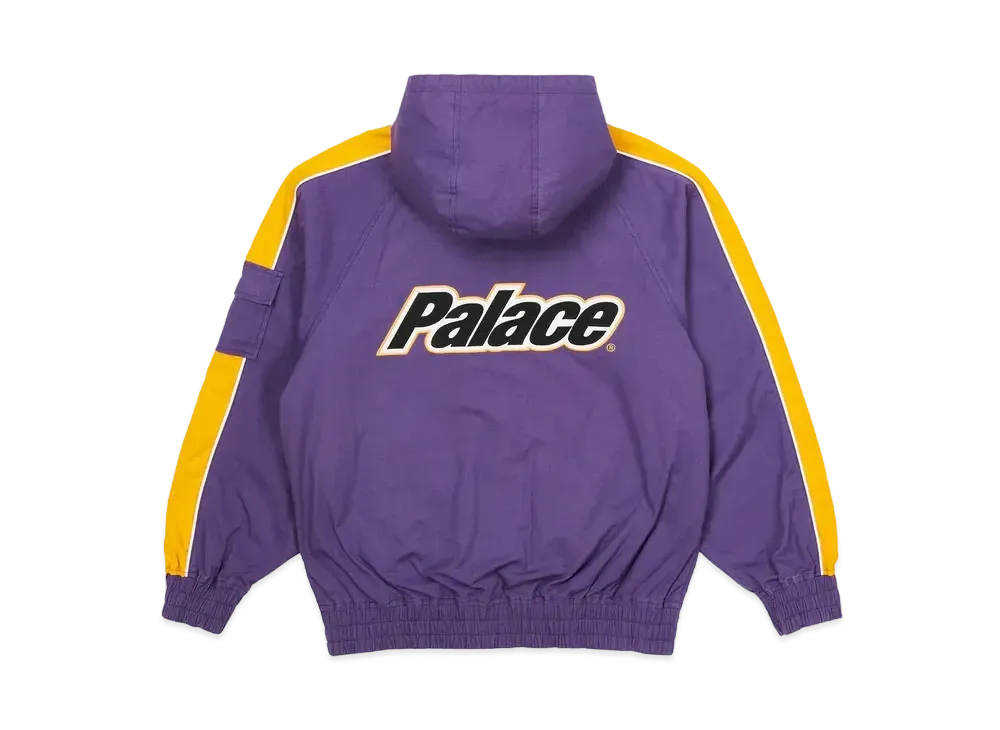 PALACE Lowercase Hooded Cotton Jacket "Purple / Yellow"