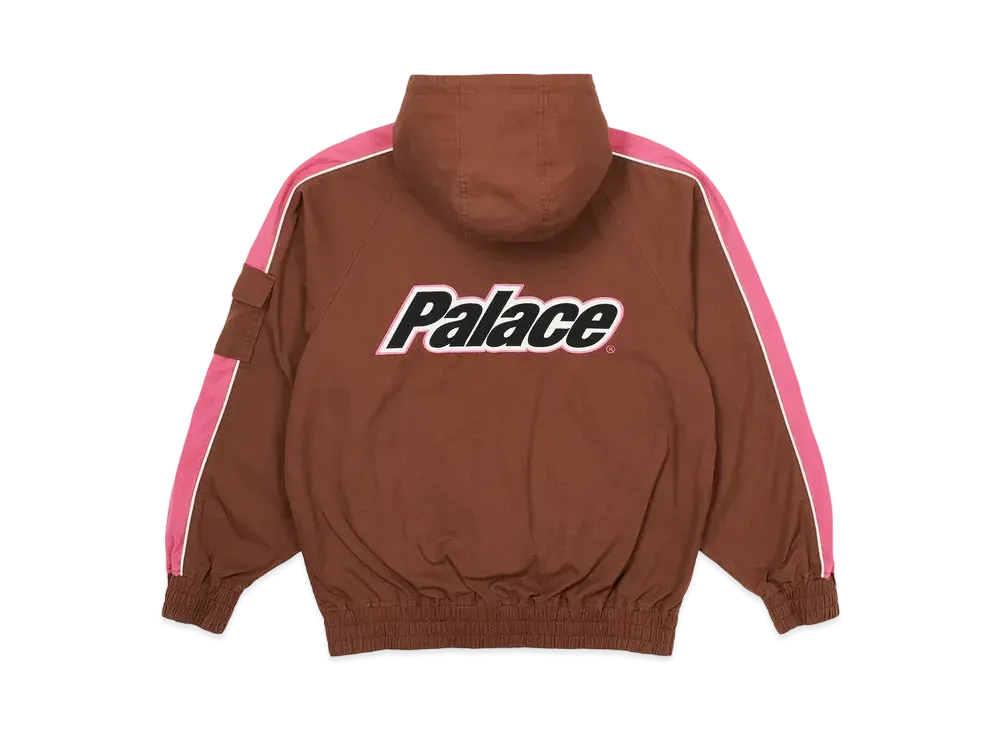 PALACE Lowercase Hooded Cotton Jacket "Brown / Pink"