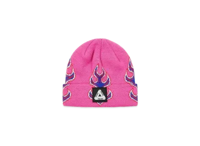 PALACE Tri-Ferg Patch Beanie "Pink Flames"
