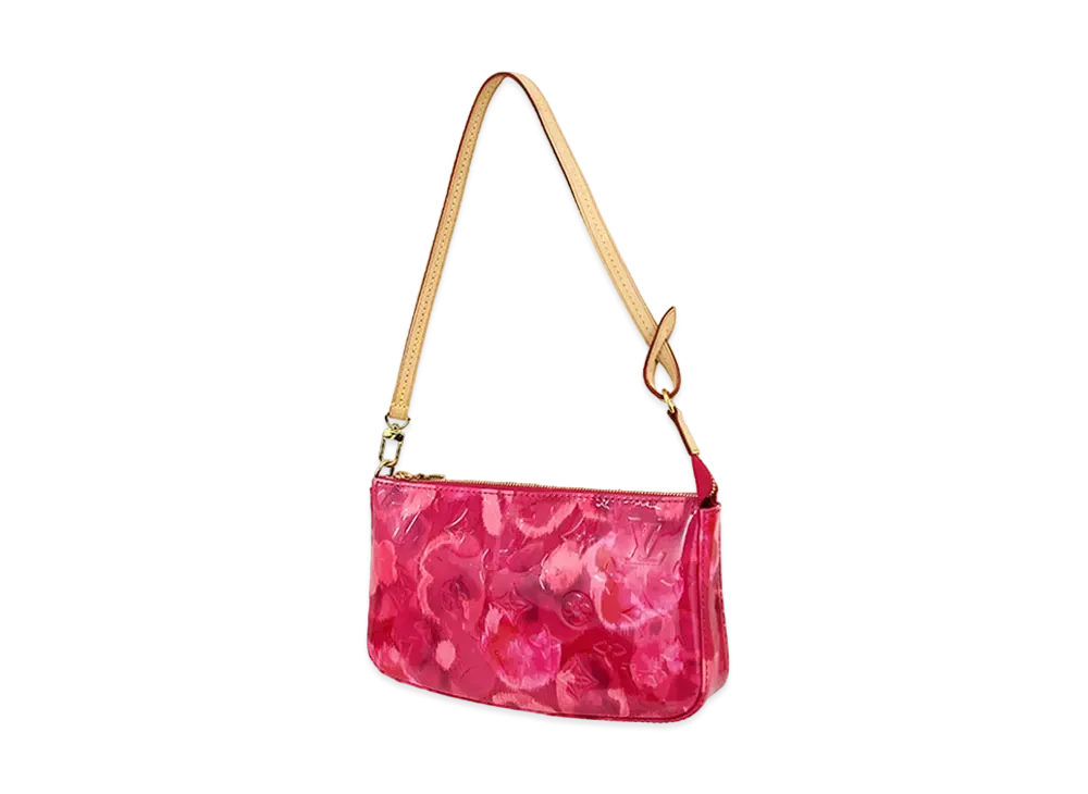 Louis Vuitton Pochette Accessoires Monogram Vernis Ikat Flower "Rose Indien"