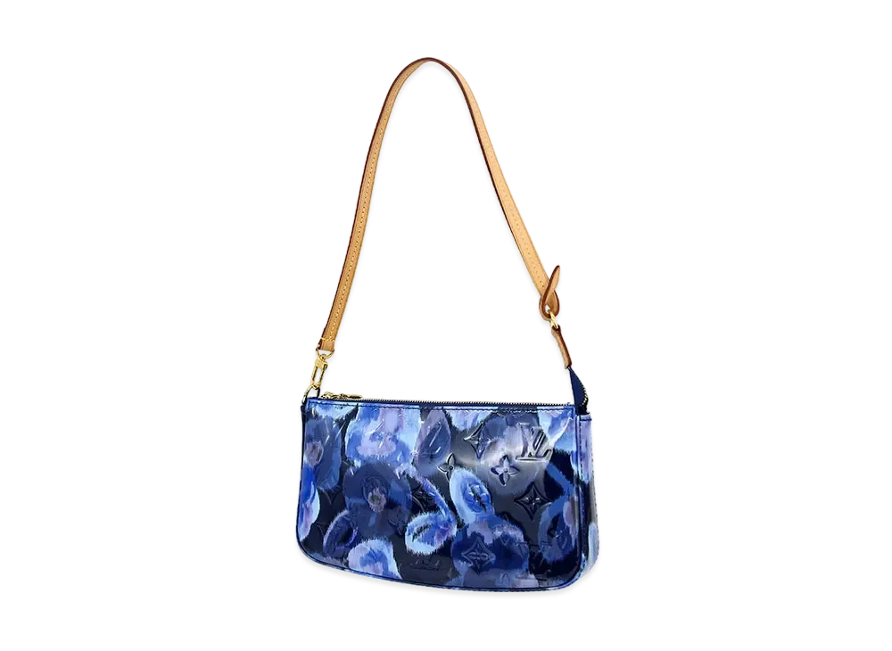 Louis Vuitton Ikat Pochette Accessoires Monogram Vernis "Grand Blue"