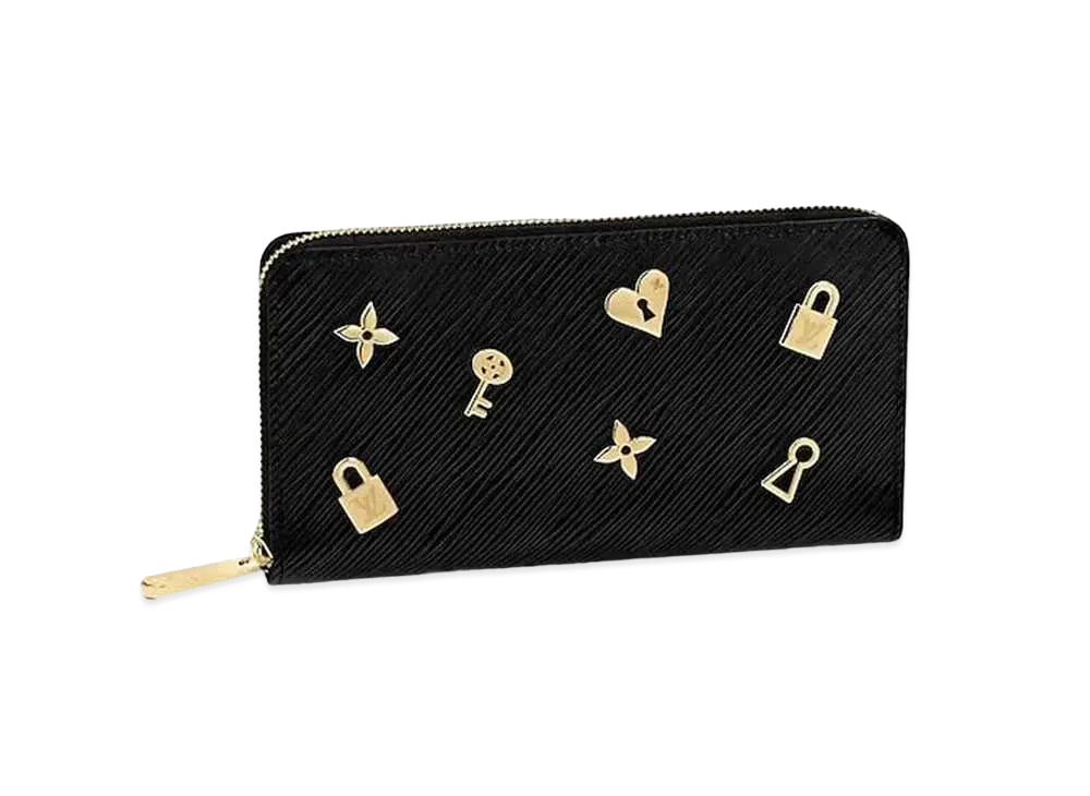 Louis Vuitton Epi Zippy Wallet Love Lock "Noir"