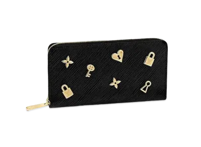 Louis Vuitton Epi Zippy Wallet Love Lock "Noir"
