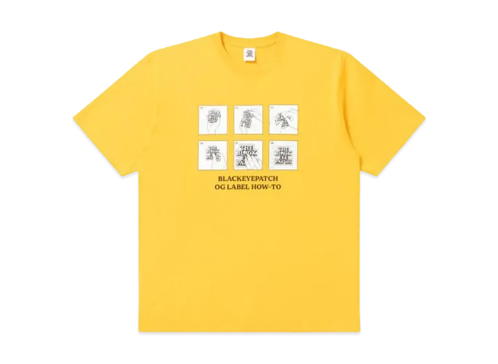 BlackEyePatch OG Label How-To Tee "Yellow"