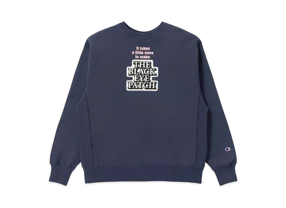 BlackEyePatch Champion Reverse Weave Crewneck Sweatshirt "Dark Navy"