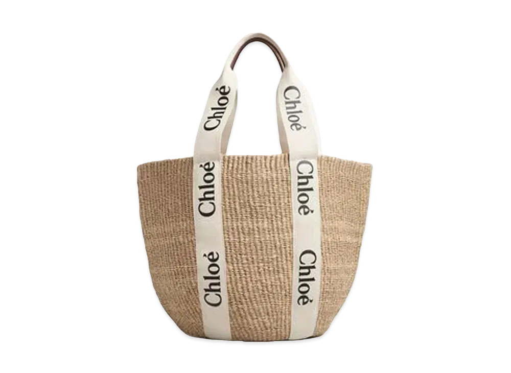 Chloe Large Woody Basket "White"