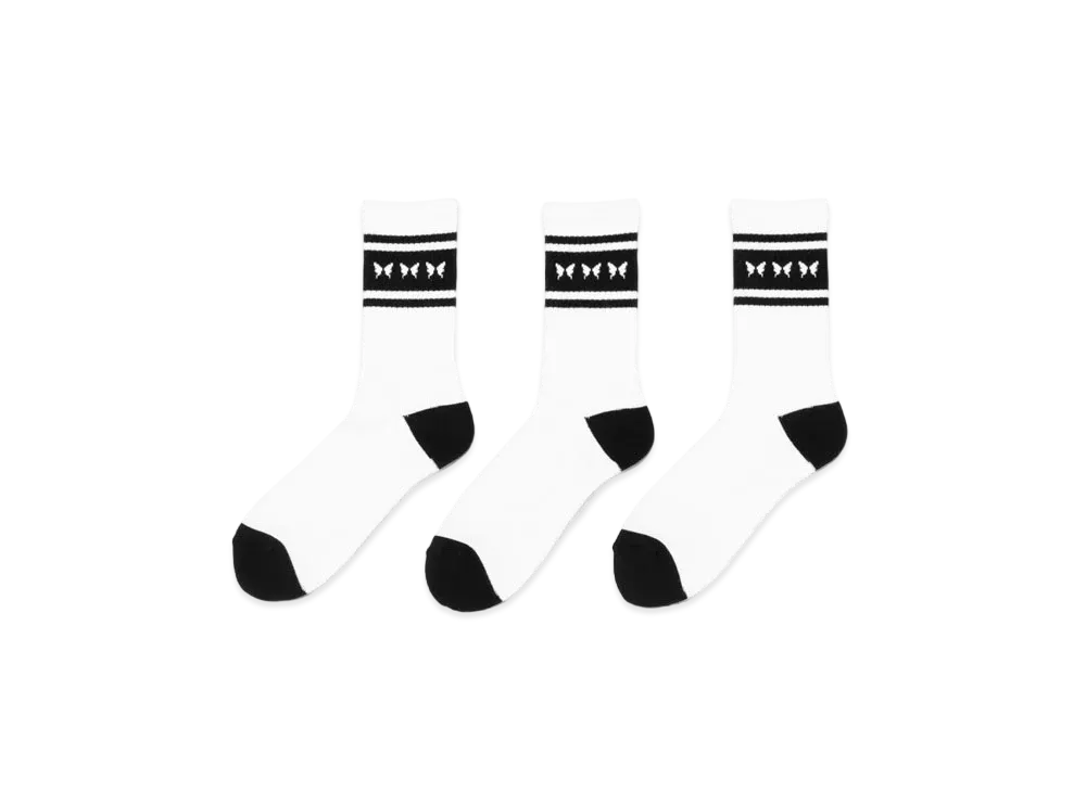 GOD SELECTION XXX Socks (3PIECE 1PACK) GX-S22-SO-03 "White"